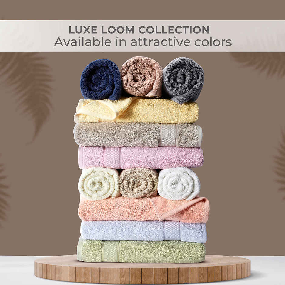 Boutique Living Luxe Loom 100% Cotton 550 GSM Blue Bath Towel - Pack of 1