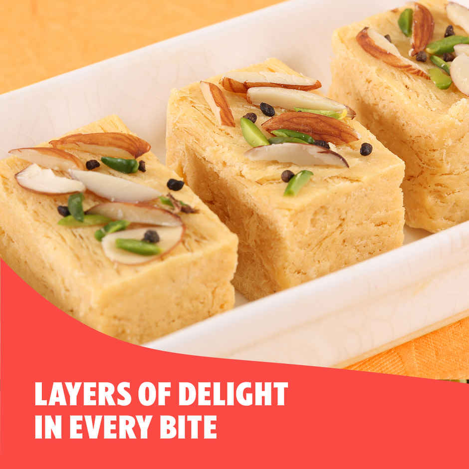 Bikano Premium Soan Papdi | Traditional Indian Sweet | Crispy & Flaky Mithai with Rich Taste