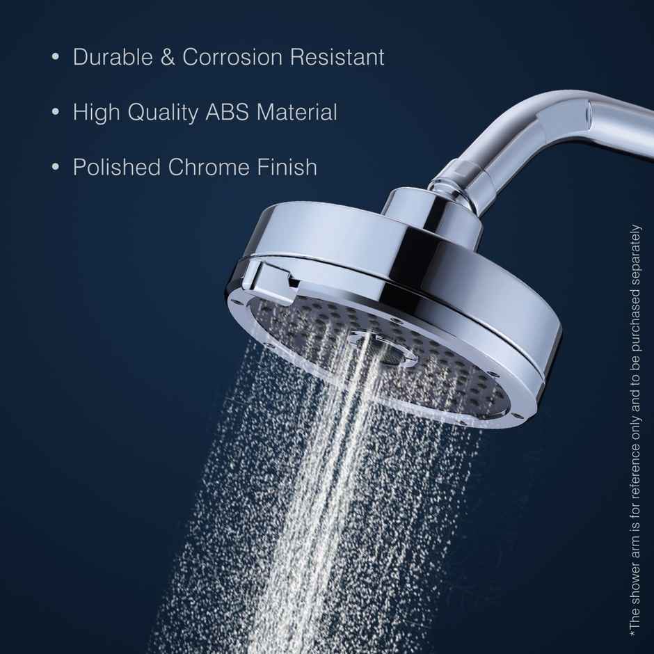 Hindware 3 Mode Overhead Shower without Arm, Rain, Mist & Combination Settings, Chrome Finish