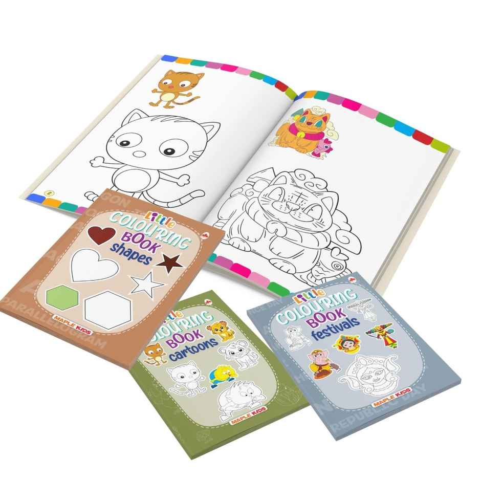 Little Colouring Books For Kids - Set Of 5 | Gift For Painting | Drawing | Age 3-6