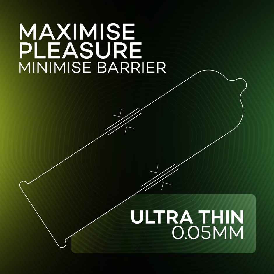 Manforce Ultra Feel Super Thin Bubble Gum Flavoured Condom With Thickness Of 0.05Mm(10pc) & Manforce High Flavoured Condoms - Kiwi Paan(10pc) Combo