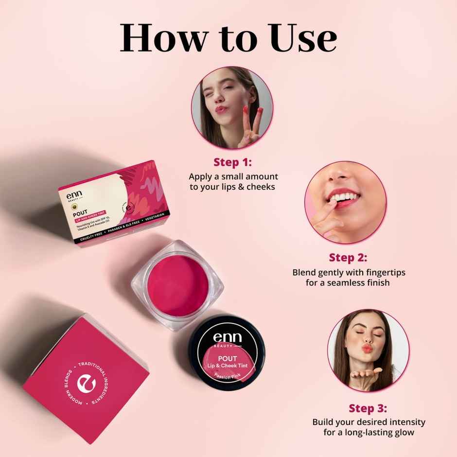 Enn Beauty Pout Lip & Cheek Tint (Passion Pink)