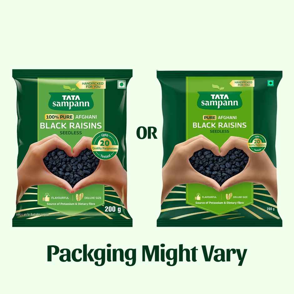 Tata Sampann Absolutely Pure | Seedless Black Raisins