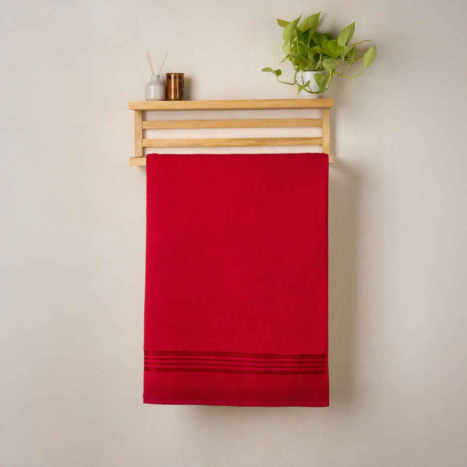 Himeya Quick Dry 380 GSM Cotton Bath Towel | Spanish Red