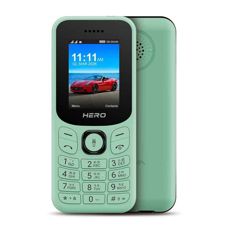 Lava Hero Shakti 2026 Dual SIM Keypad Phone | 1.8 inch Display | Type C | Mint Green