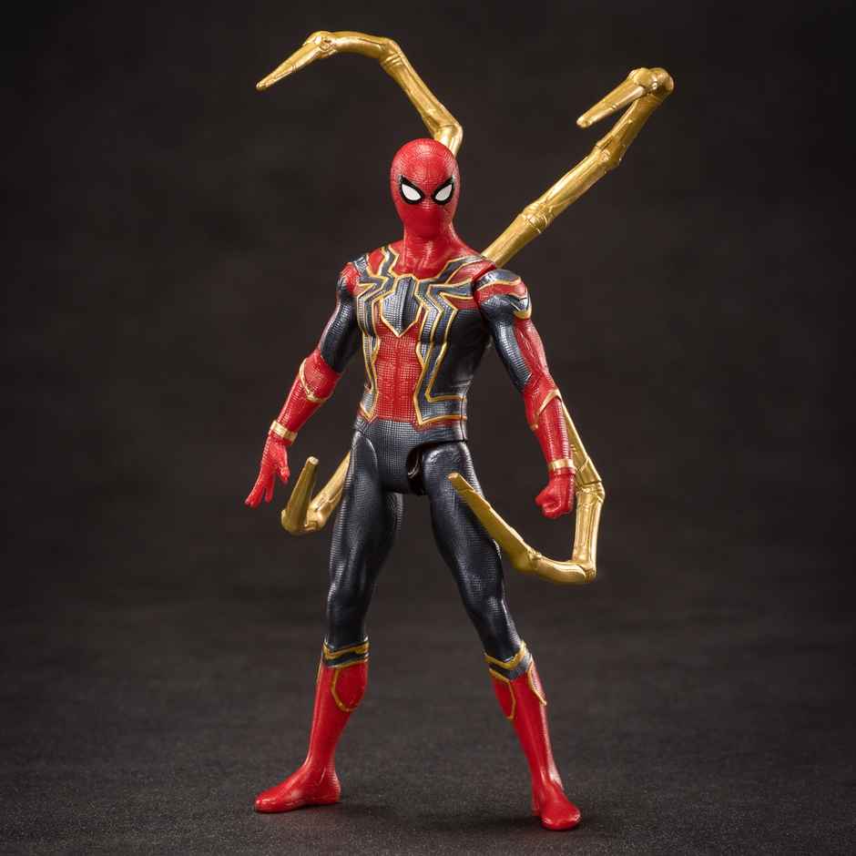 Striders Licensed Marvel Iron Spiderman Action Figure Toy with Stand | 7 inch