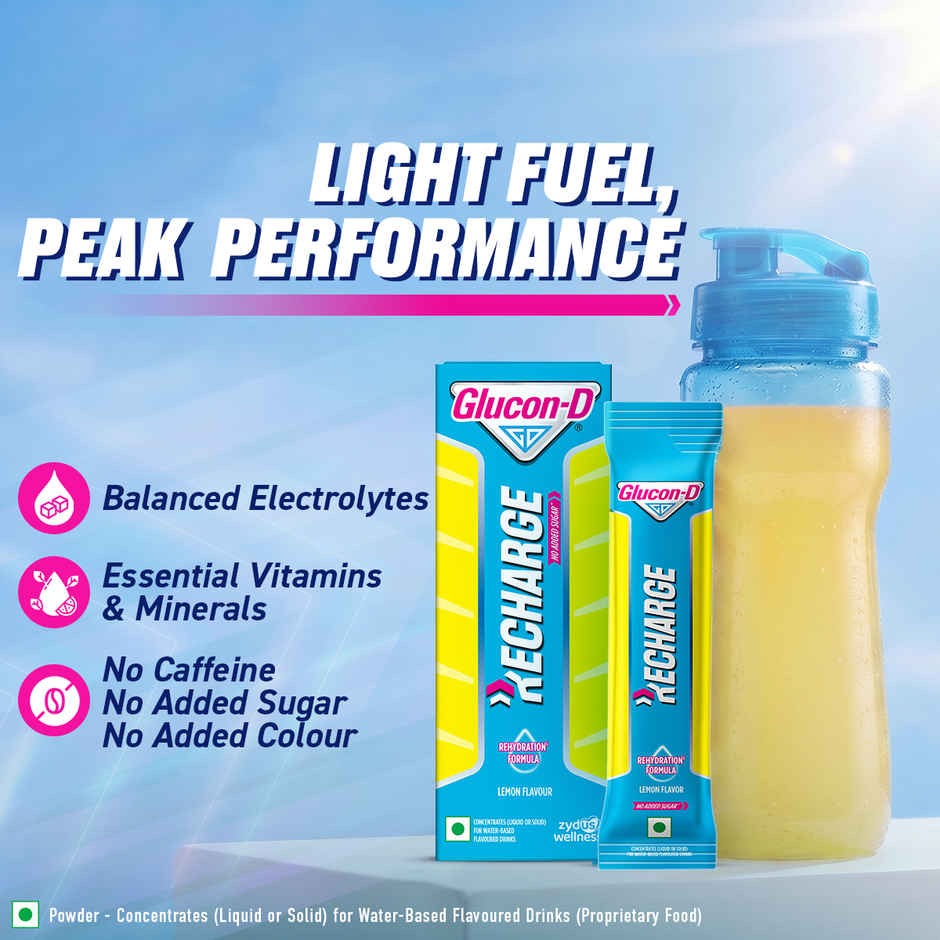 Glucon-D Recharge Instant Energy Drink Sachet | Lime