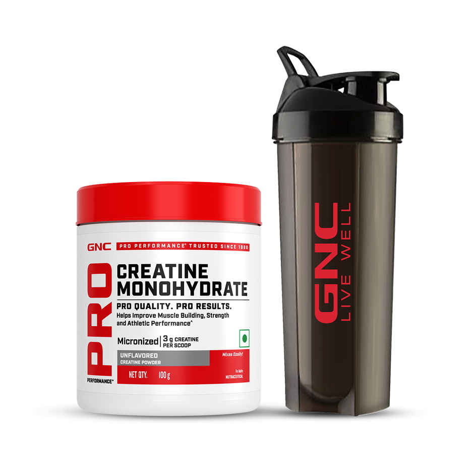GNC Pure Micronized Creatine Monohydrate With Free Shaker Combo