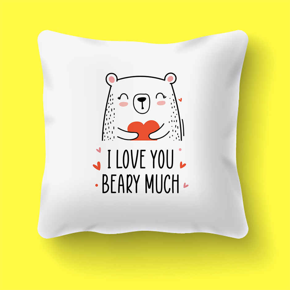 Oye Happy Beary Cute Cushion Cover