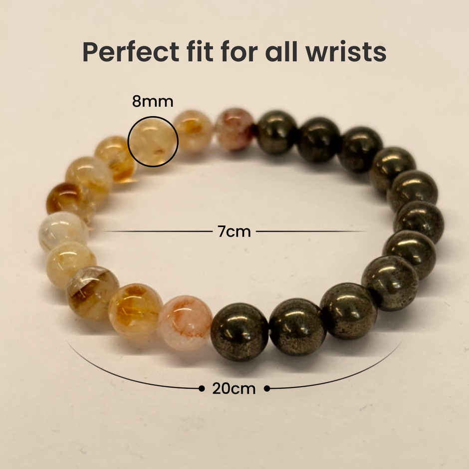Dhan Varsha Bracelet | Citrine + Pyrite | Astroyogi