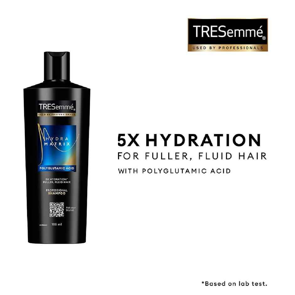 Tresemme Hydra Matrix Shampoo | Polyglutamic Acid for 100H of Hydrated, Fluid Hair | Paraben Free