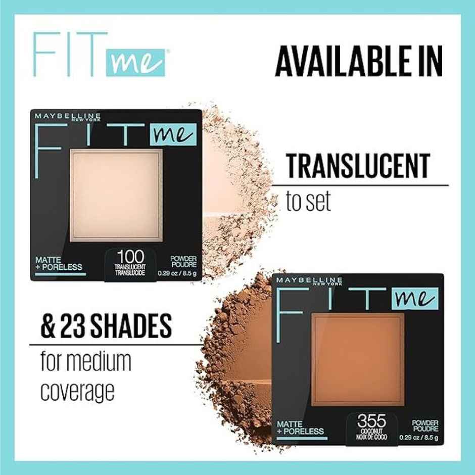 Maybelline Fit Me Matte + Poreless Powder, 110 Porcelain