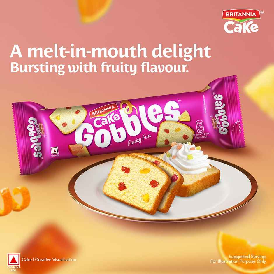 Britannia Gobbles Bar Cake Fruity Fun | Bakery Delight