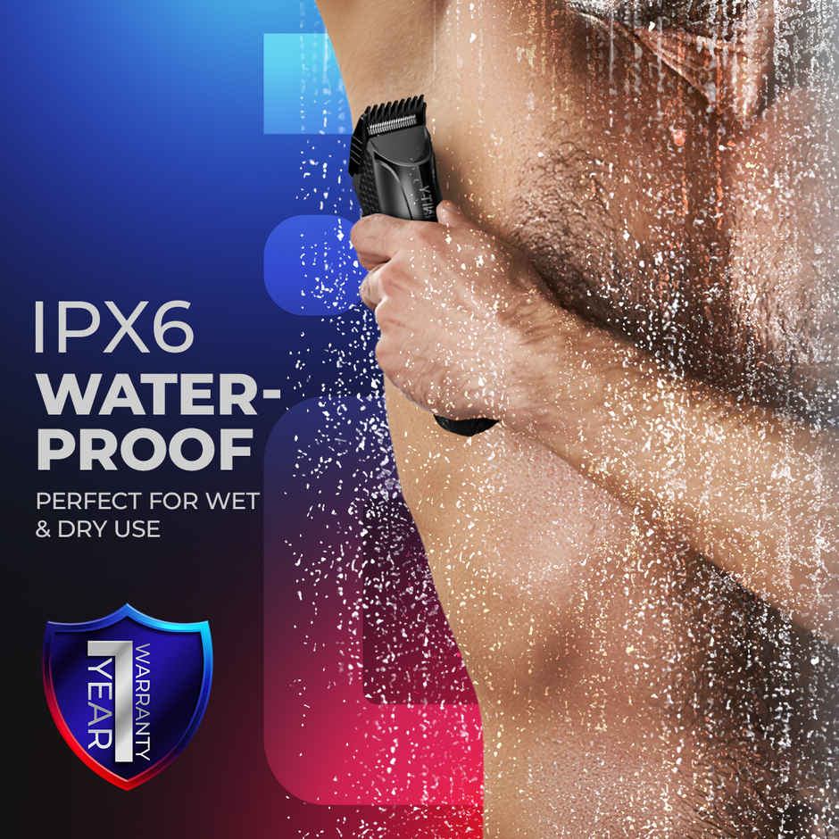 Urbangabru Trimfinity 1.0 Waterproof Body Trimmer | Stainless Steel Ceramic Blade, Led Light