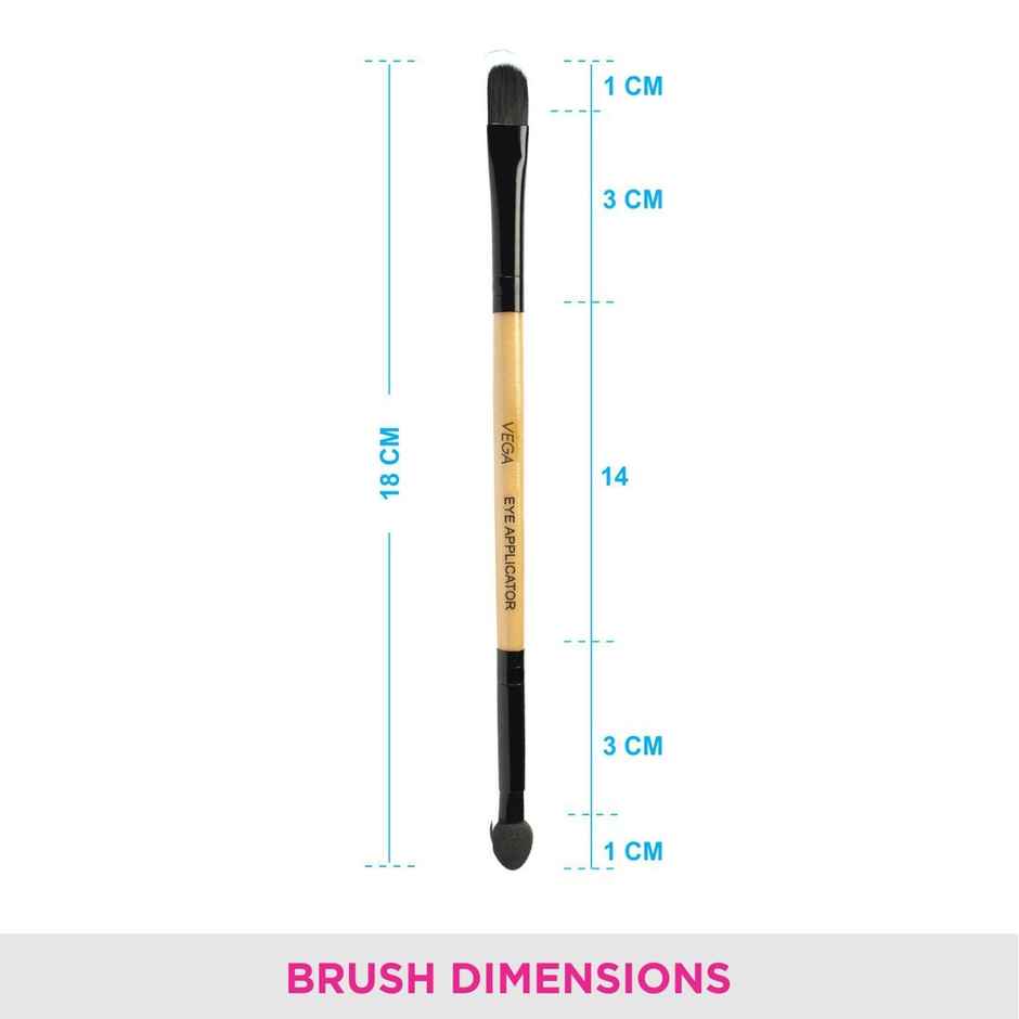 VEGA 2 in 1 Mini Makeup Brush with Eye Shadow and Eye Applicator| Brown|DMB-01