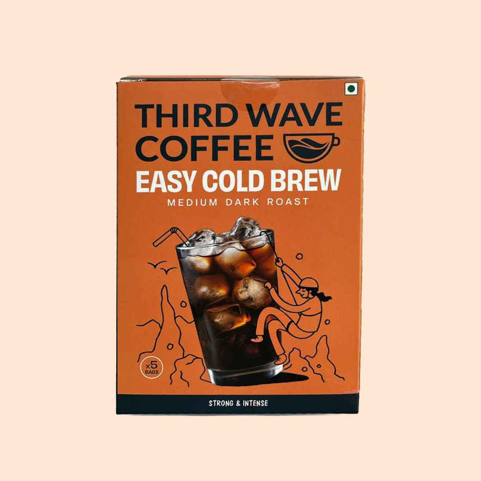 Third Wave Coffee Easy Cold Brew Coffee Bags | Pack Of 5 - Medium Dark Roast