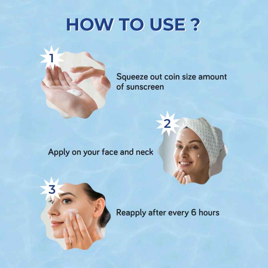 Moody 7D Hydro Burst Hybrid Water Sunscreen SPF 50 Pa +++, Hyaluronic & Coconut Water (50 Ml)