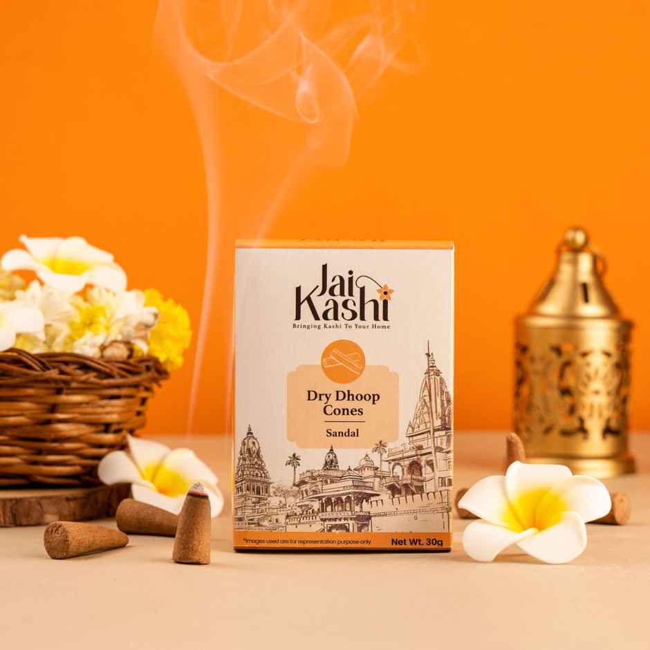 Jai Kashi Sandal Dry Dhoop Cones