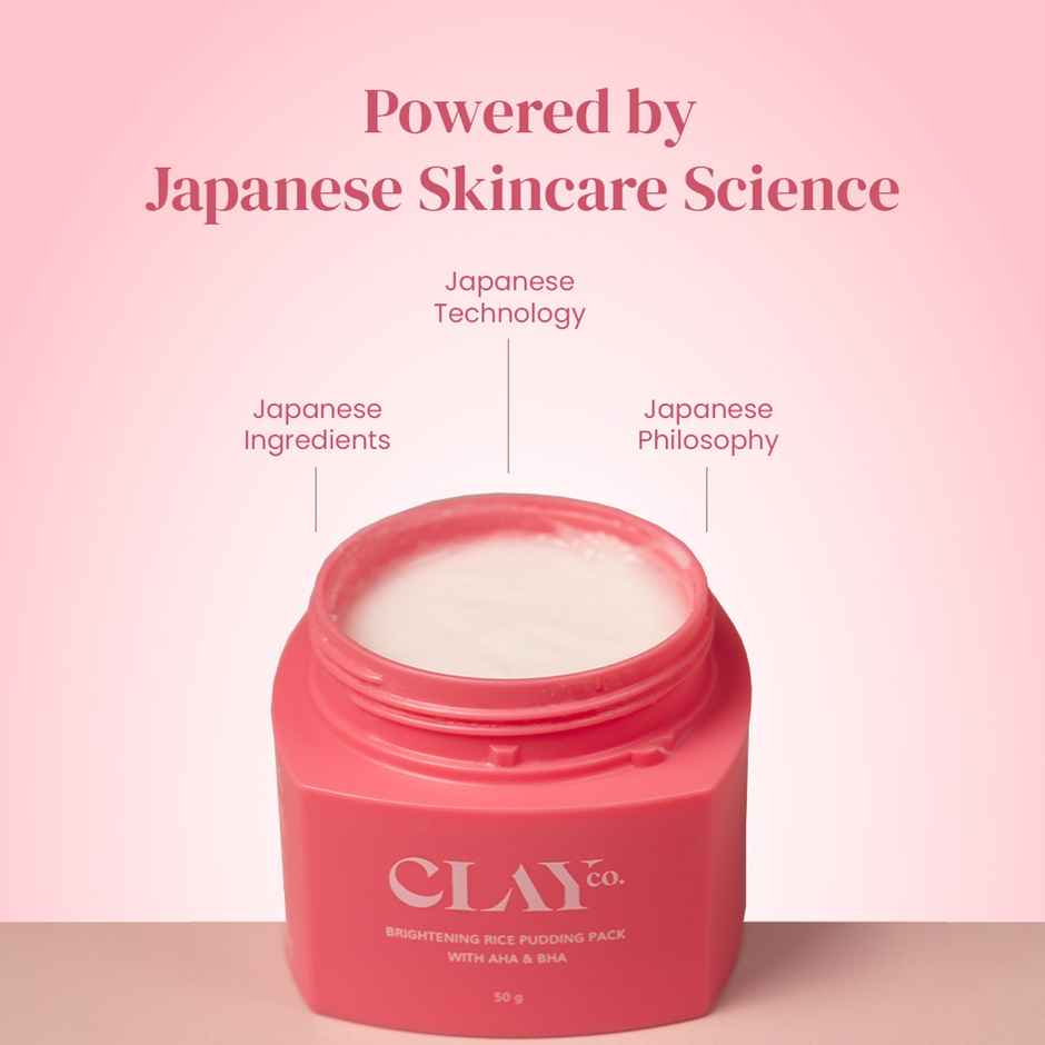 Clayco Detan/Brightening Rice Pack With AHA & BHA For Tan Removal | 50G