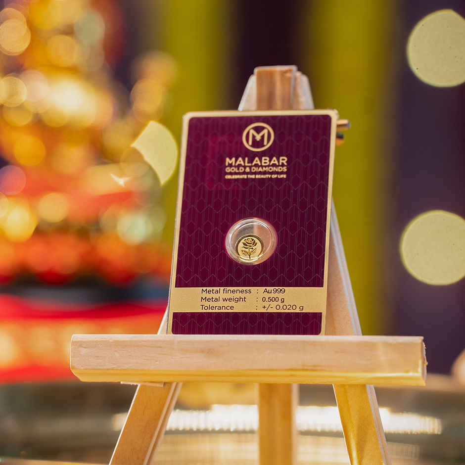 Malabar Gold & Diamonds 24K 999 Pure Gold Coin - Rose
