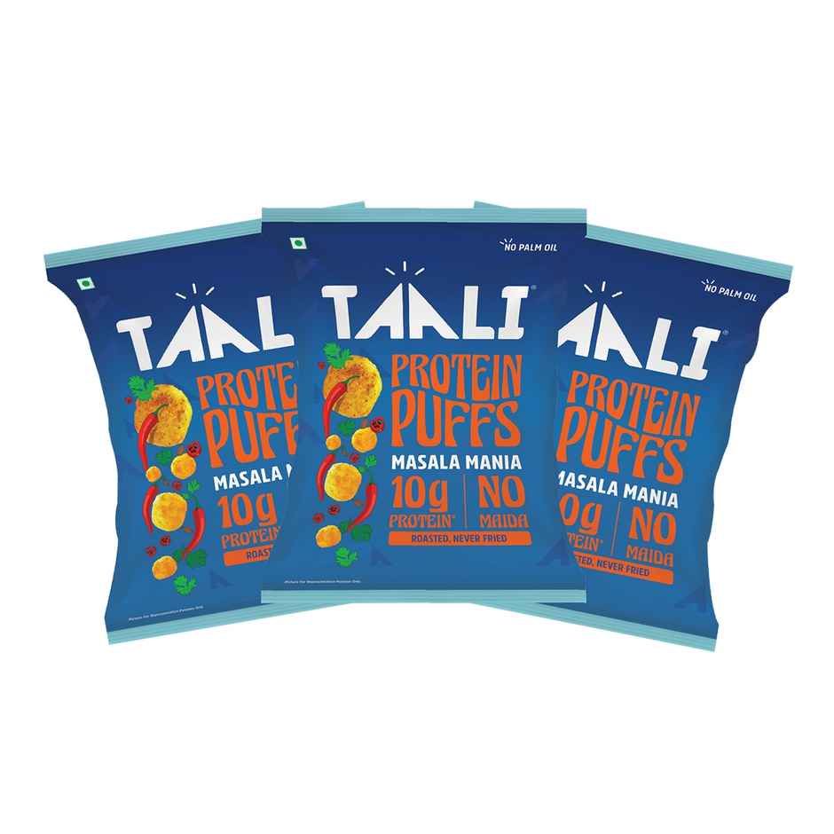 Taali Roasted Protein Puffs|Masala Mania| Protein Rich , No Maida | Cheeseballs Combo
