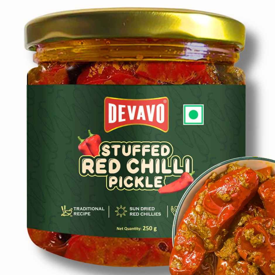 Devavo Stuffed Red Chilli Pickle