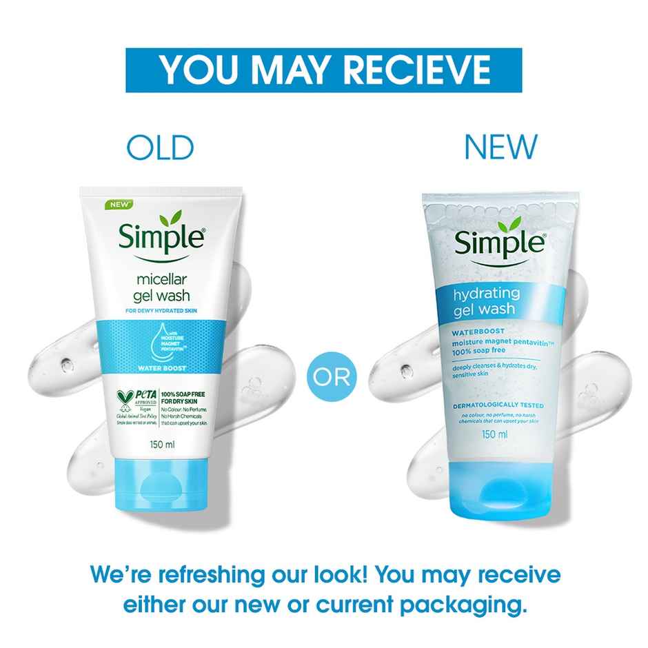 Simple Water Boost Micellar Gel Facial Wash
