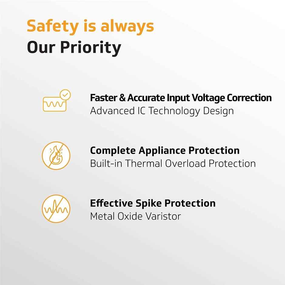 V-Guard Voltino Max Tv Stabilizer| Black