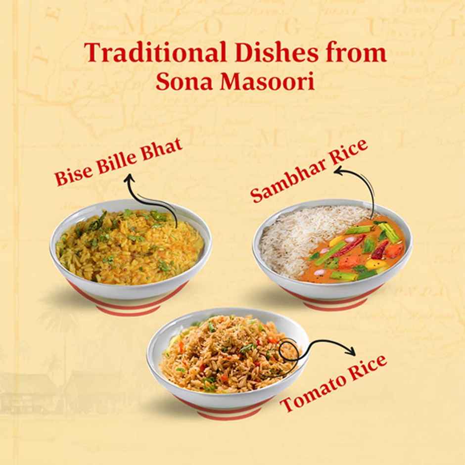 Daawat Premium Sona Masoori Rice | Medium Grain