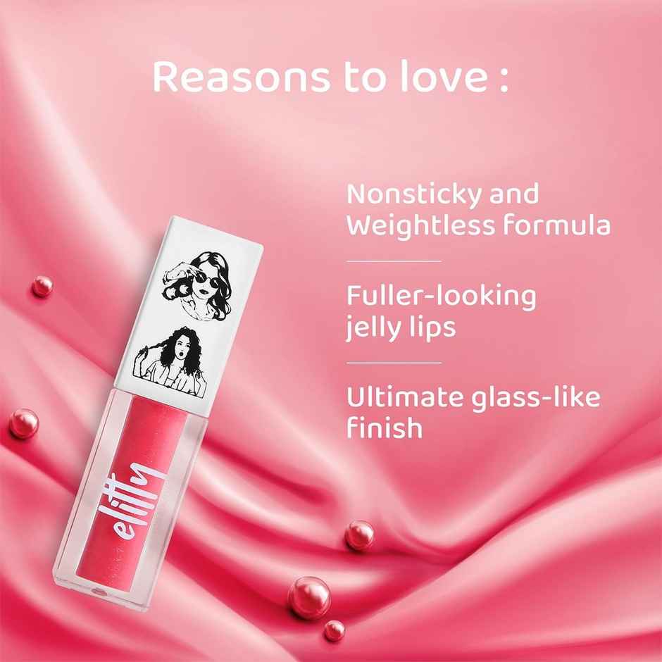 Elitty Pink Lip Gloss For High Shine (Pretty Chill)