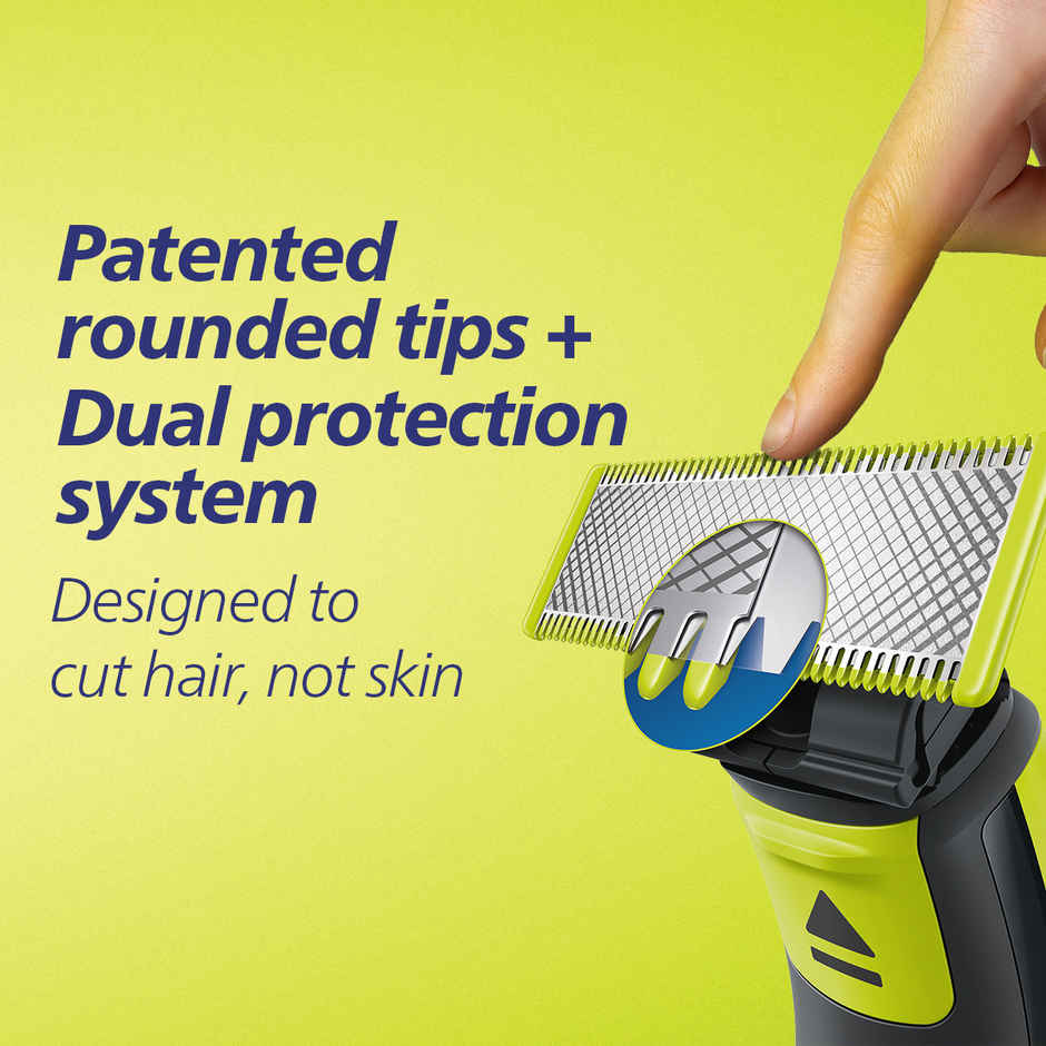 Philips OneBlade Turbo2X Trimmer | Patented Dual Protect Tech | 3 Combo Attachments | QP2724/10