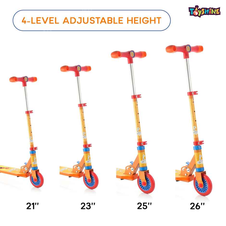 Toyshine Jumbo 2 Wheel Runner Scooter | With Anti Slip Abs Base Aluminium Structure | Orange