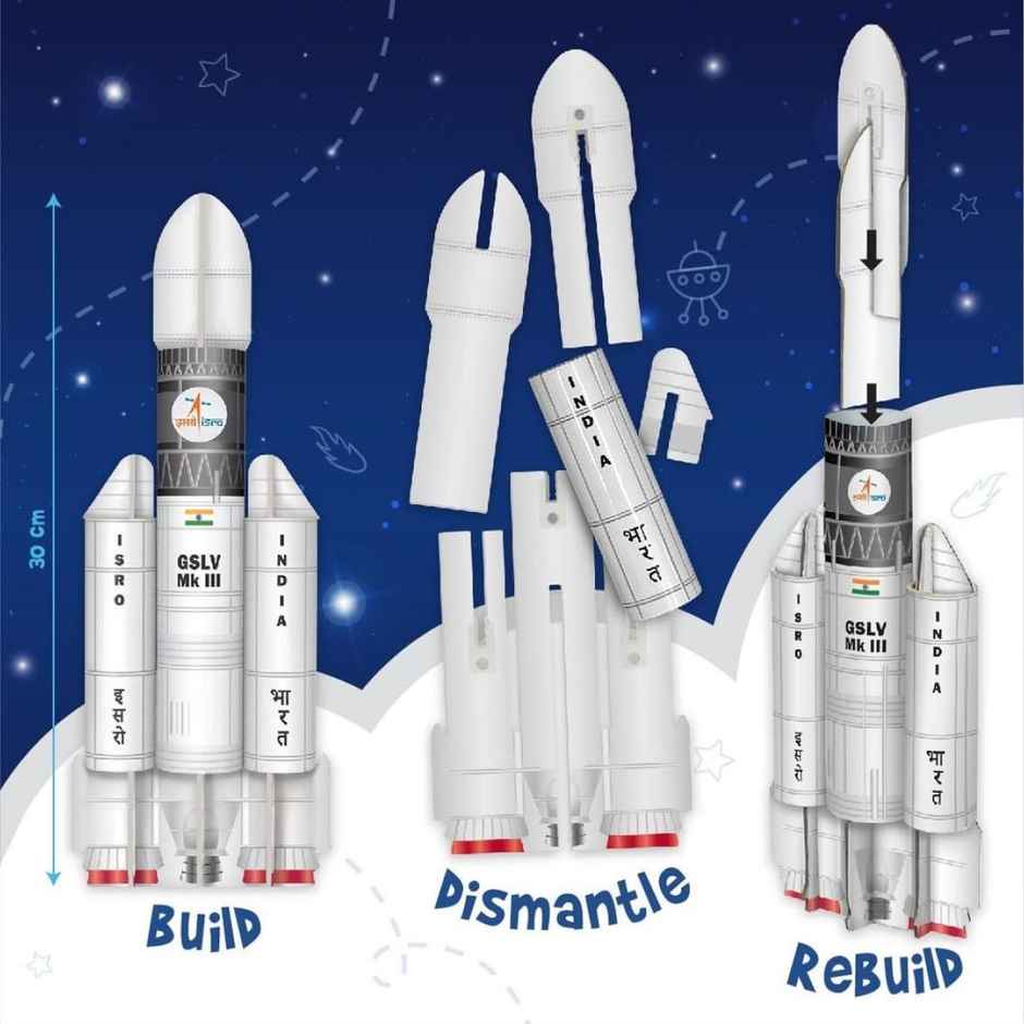 Imagimake Mapology Mission Chandrayaan - Learning 3D Model Puzzle Toy for Kids Gifting (5+ Years)