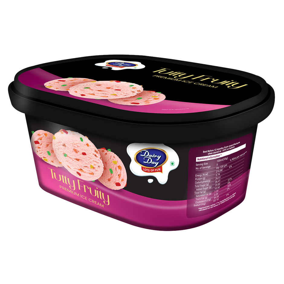 Dairy Day Tutti Frutti Ice Cream Tub | Creamy & Fruity