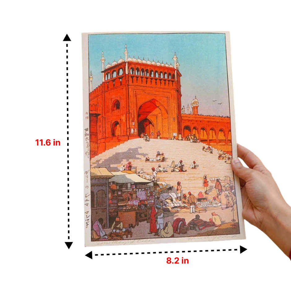 Daak Vaak Art Print - Jama Masjid Delhi By Hiroshi Yoshida