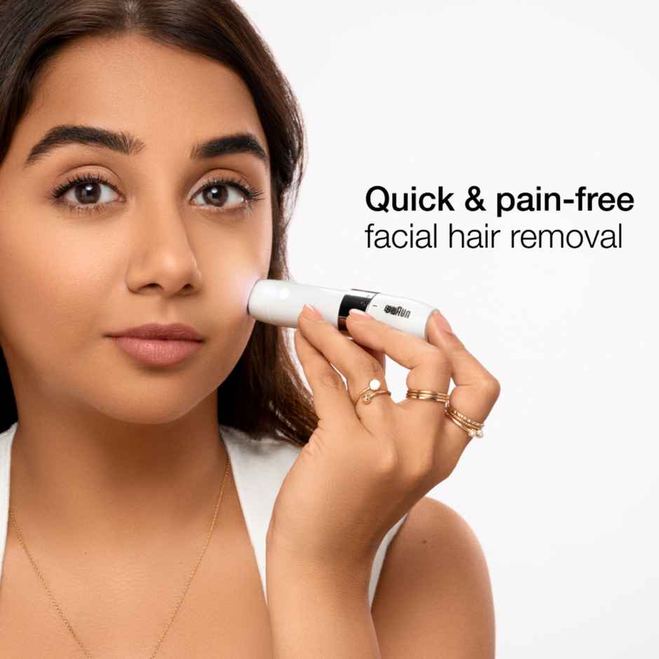 Braun Face Mini Hair Remover Fs1000 Electric Facial Hair Removal For Women Quick With Smartlight