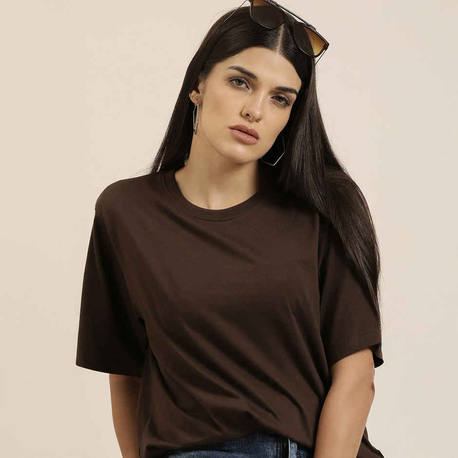 Dillinger Women's T-shirt | DLWOP001CHO | Chocolate Brown - XS