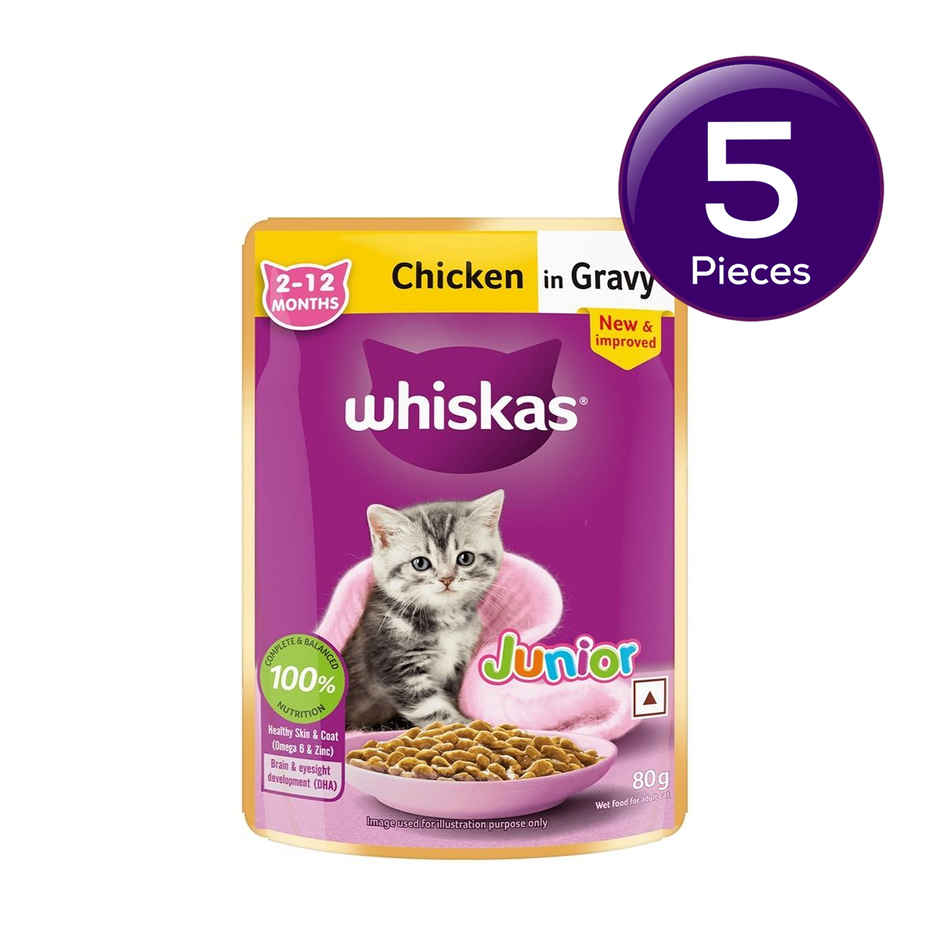 Whiskas Junior Chicken in Gravy Wet Cat Food Combo