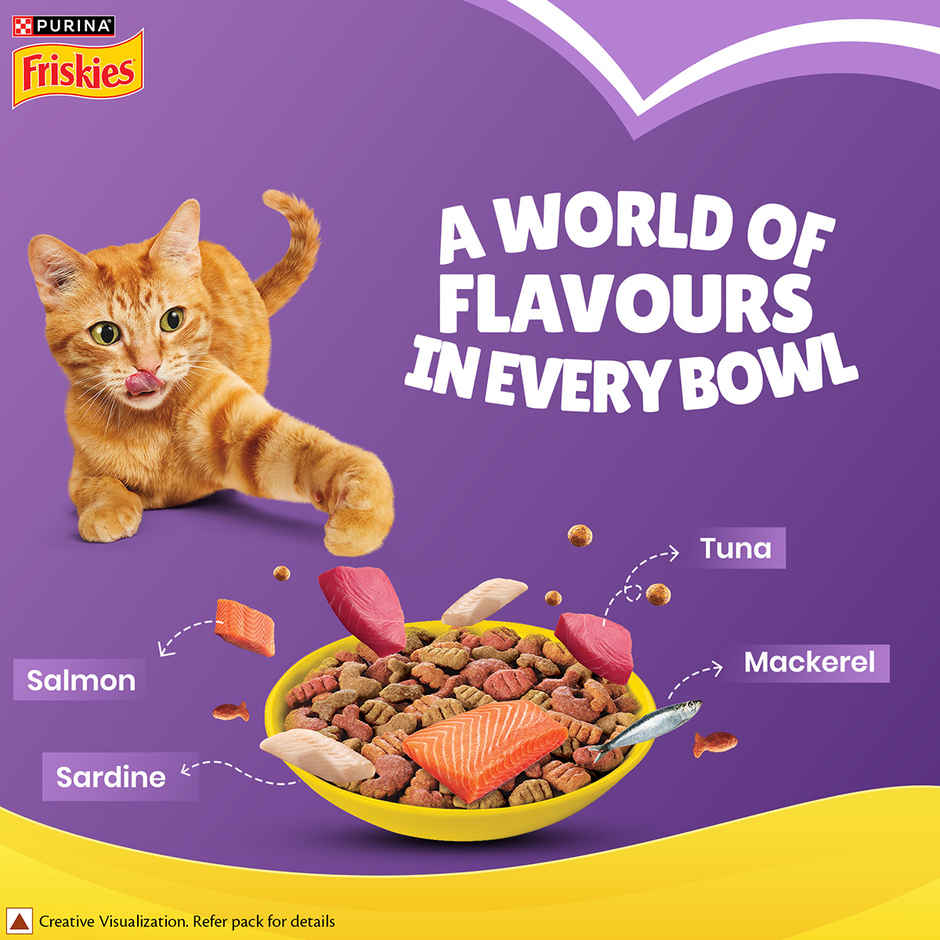 Purina Friskies Surfin | Cat Food - Mackerel Tuna Salmon & Sardine Flavours