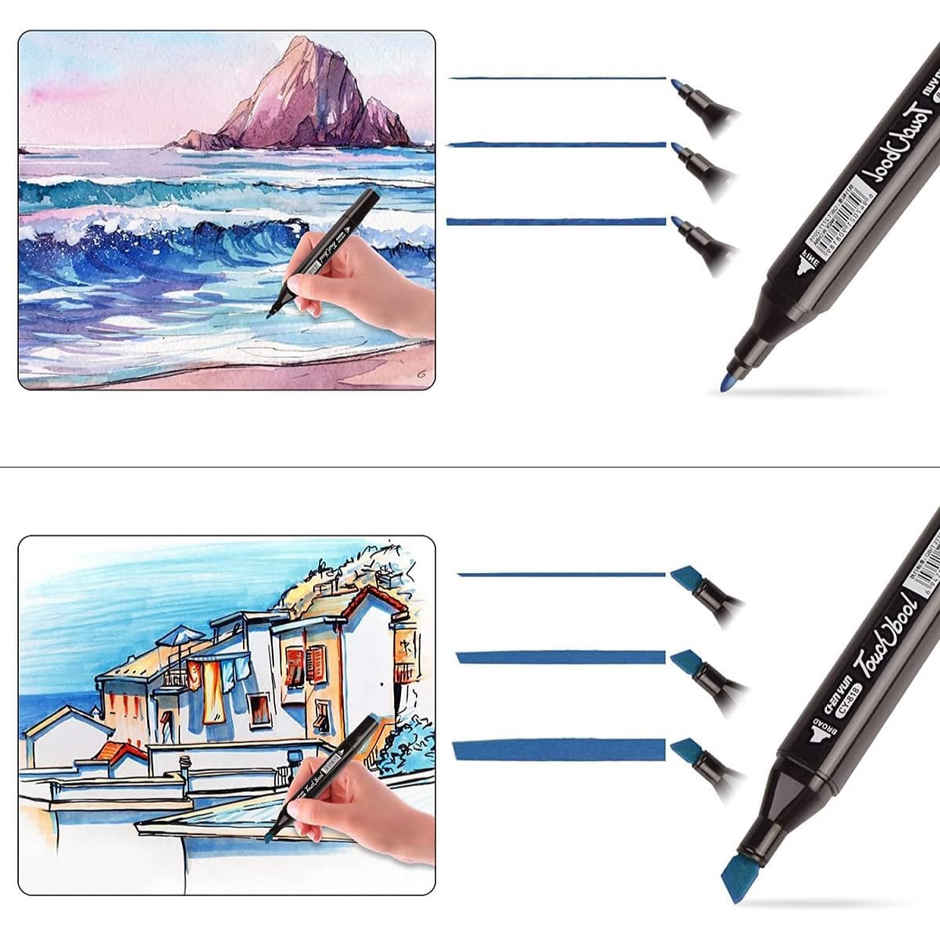 Fablue Dual Tip Art Marker Pen Set | Multicolor