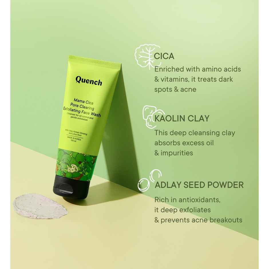 Quench Exfoliating Face Wash with Cica & Korean Ginseng for Acne Control