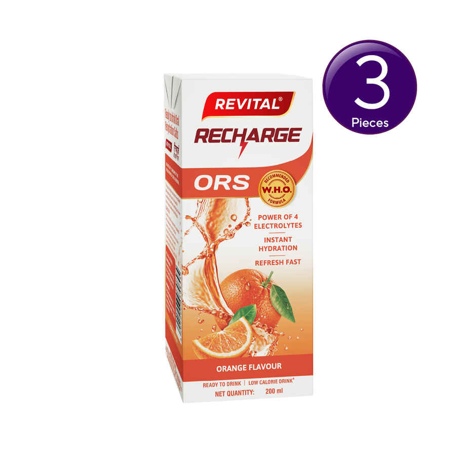 Revital Recharge ORS - Orange Flavour Combo