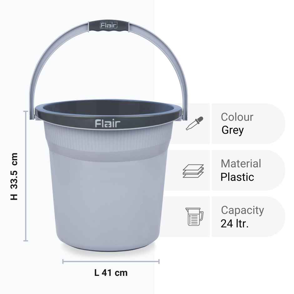 Flair Estella Home Bucket 24 Litre - Gray