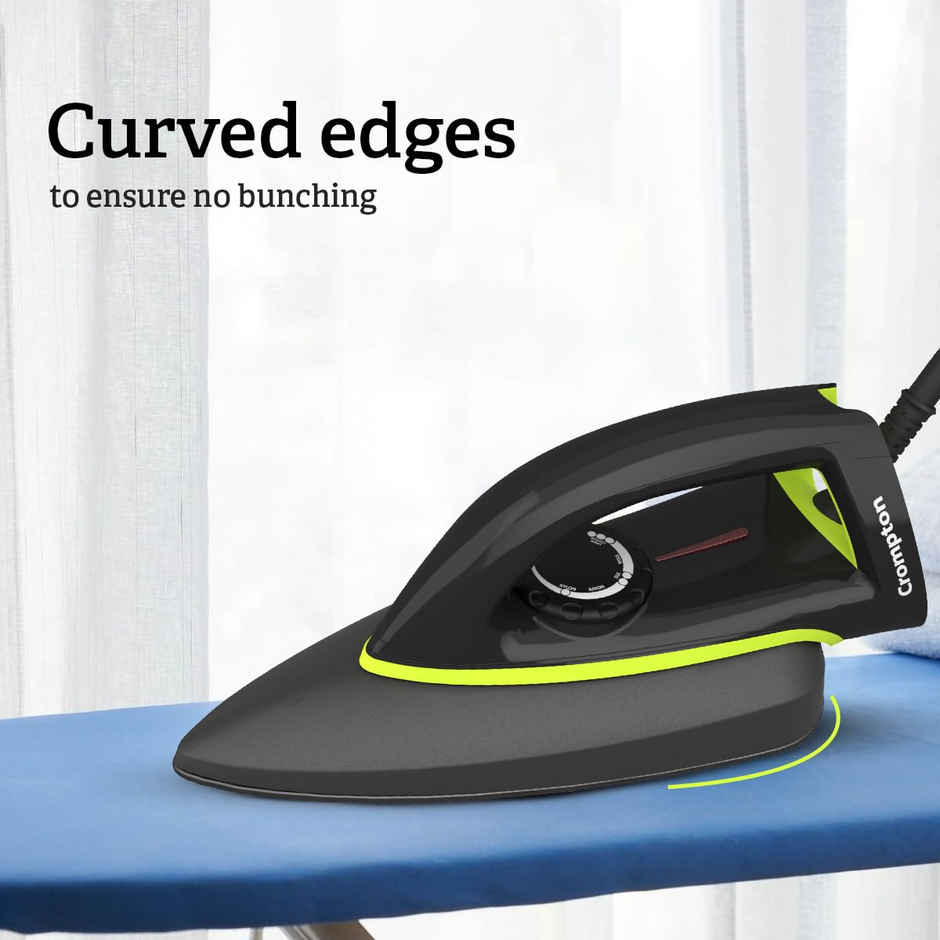 Crompton Neoglide 1000W Dry Iron | American Heritage Non-Stick Soleplate | 6 Fabric Settings