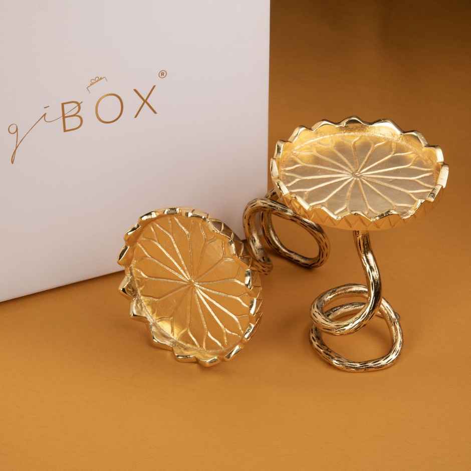 Dry Fruit Serving Stand Lotus Theme | Gibox