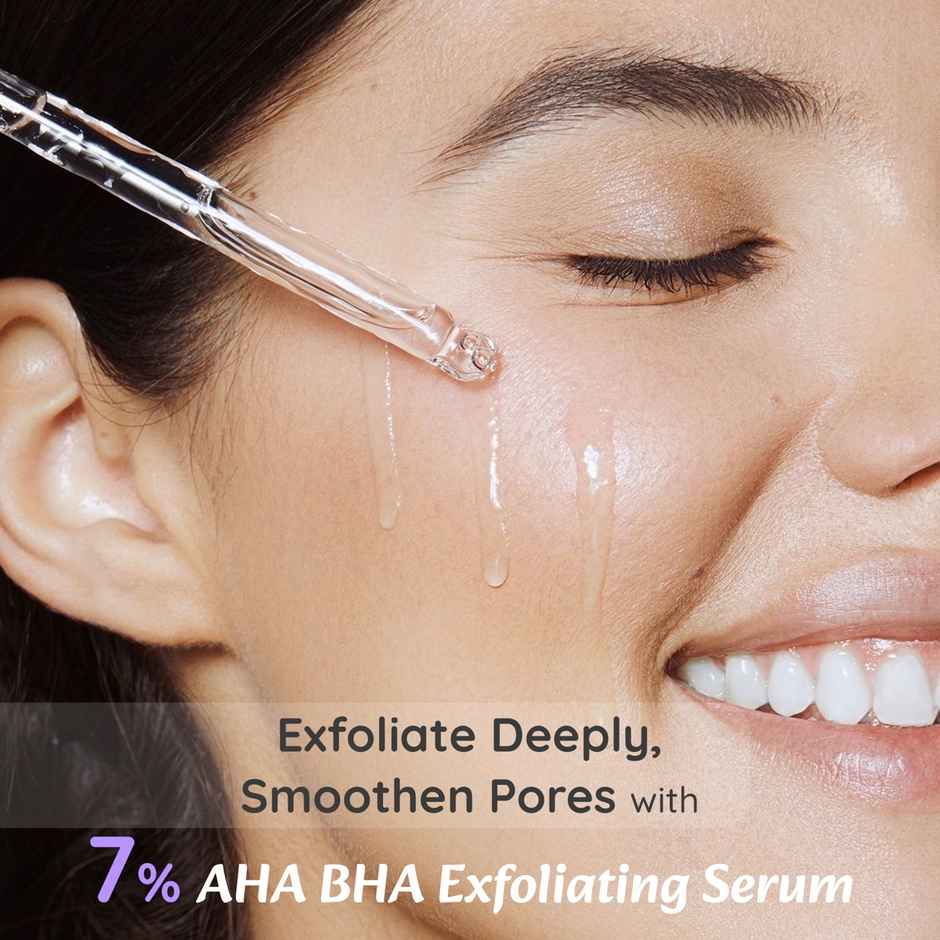 Wild Oak 7% AHA BHA Glycolic Acid Exfoliating Peeling Face Serum | Wrinkles, Pores and Acne Scars