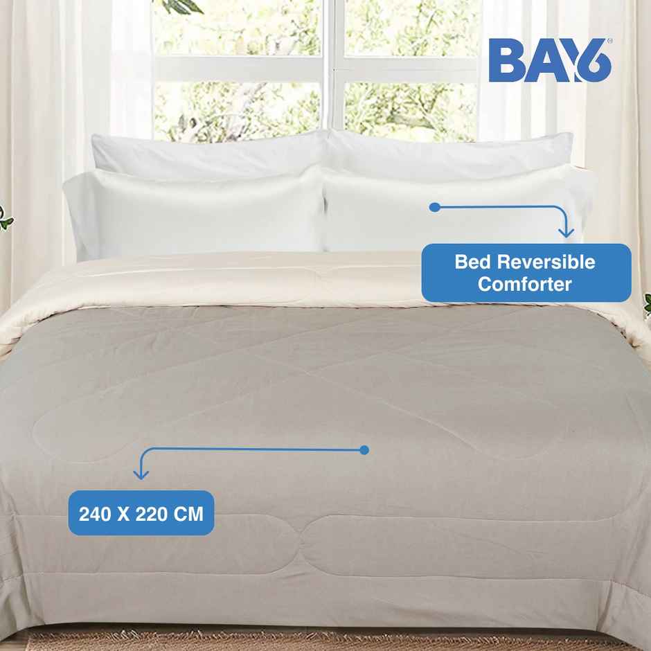 BAY6 Double Bed Reversible Comforter - Brown | 220 x 240 cm