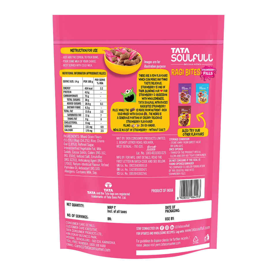 Soulfull Ragi Bites - Strawberry Fills
