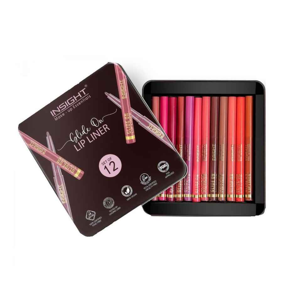 Insight Cosmetics Glide On Lip Liner (Set Of 12)