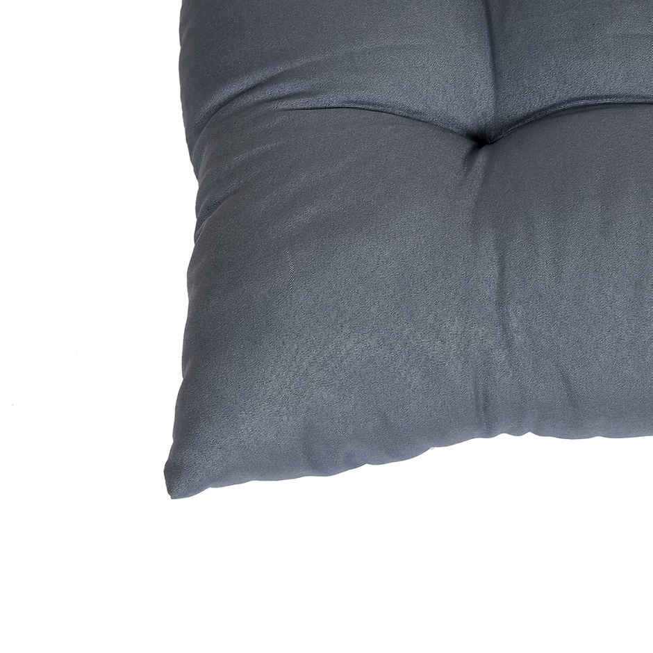 Kuber Industries Pack of 2 Chair Pads | Microfiber Chair Cushion for Office-Home | Grey